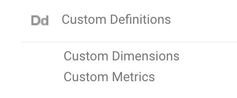 Custom Dimensions Screen in Google Analytics